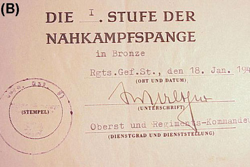 12. / Panzer Gren. Regt 71 (mot) Document Group to "Feldwebel Alfred Turlach"