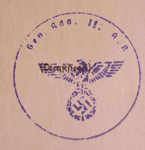 11. / Gren. Rgt. 96 Bronze Close Combat Clasp Document to "Obergefreiten Rolf Bemmer"