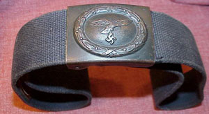 Luftwaffe Blue Web Tropical Belt and Buckle