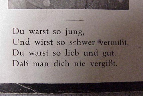 Army Afrika Korps Gebirgsjager Remembrance Card