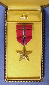 Cased World War II "Bronze Star Medal" with Oak Leaf Cluster