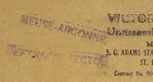 Boxed World War I U.S. "Victory Medal" with two Clasp
