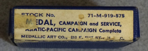 Boxed WW II "Asiatic-Pacific" Campaign Medal