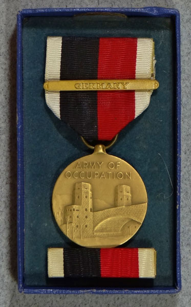 Boxed WW II "Army of Occupation" Medal with Germany Bar