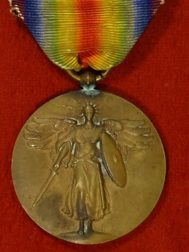 WW I "Victory" Medal with Five Bars with Ribbon Bar