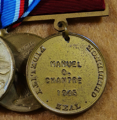WW II U.S. Navy Dress Medal Bar with Five Awards