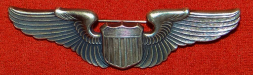 WW II Pin Back 3 Inch "Pilot" Wing