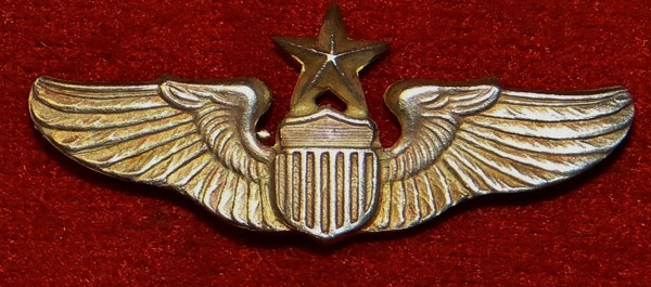 WW II "Senior Pilot" 1-1/2 Inch Pin Back Wing
