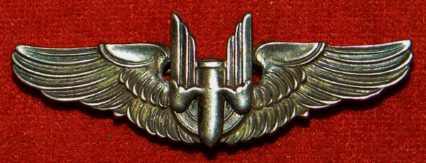 WW II "Aerial Gunner" 2 inch Pin Back Wing by "AMICO"
