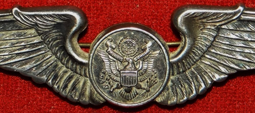 WW II "Aircrew" 3 inch Pin Back Wing
