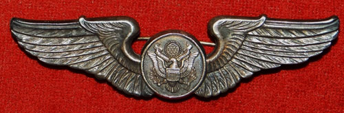 WW II "Aircrew" 3 inch Pin Back Wing