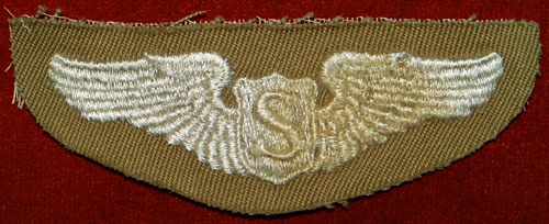 WW II Cloth 3 inch "SERVICE PILOT" Wing