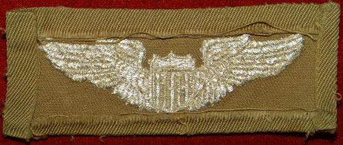 WW II Cloth 3 inch "PILOT" Wing