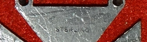 WW II Sterling Pin Back "MARKSMAN" Badge with Three Bars