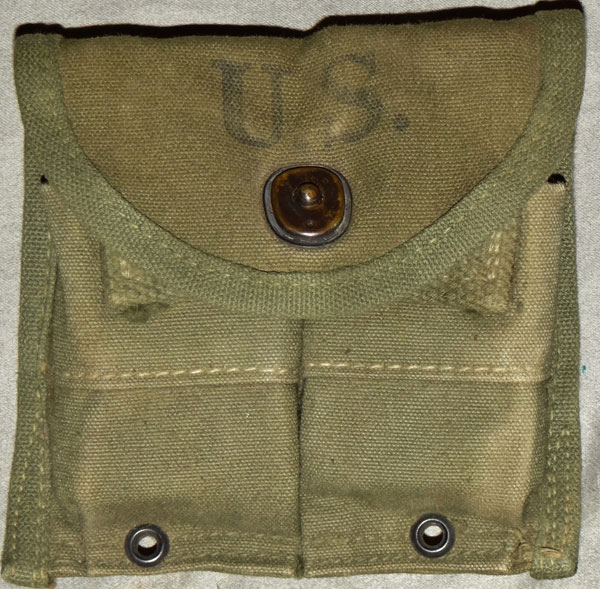 1952 Dated Korean War U.S. M-43/44 M-1 Carbine & M-1 Garand Clip Pouch 1952 Dated Korean War U.S. M-43/44 M-1 Carbine & M-1 Garand Clip Pouch