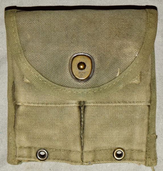 1952 Dated Korean War U.S. M-43/44 M-1 Carbine & M-1 Garand Clip Pouch 1952 Dated Korean War U.S. M-43/44 M-1 Carbine & M-1 Garand Clip Pouch