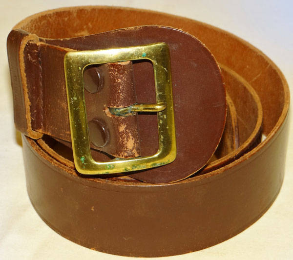 U.S. Army WW II Enlisted Man's Leather Garrison Belt