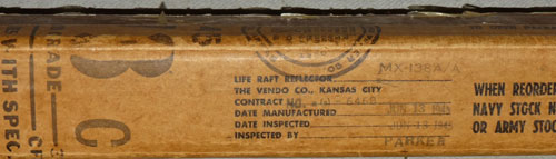 WW II U.S. Life Raft Reflector