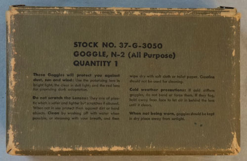U.S. WW II Box for All Purpose Goggles