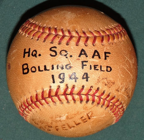 WW II Baseball Marked "Hq. Sq. AAF Bolling Field"