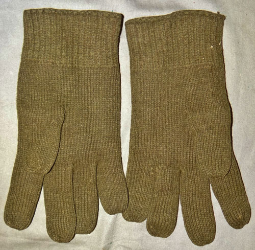 WW II U.S. Army Wool Knit Gloves