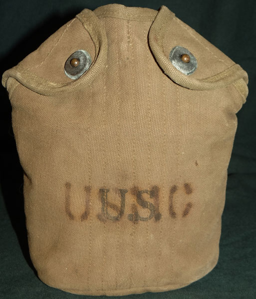 M-1910 WW II U.S.M.C. Marked Canteen Cover M-1910 WW II U.S.M.C. Marked Canteen Cover