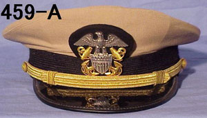 U.S. Navy Officers Visor Hats "Vietnam" Period