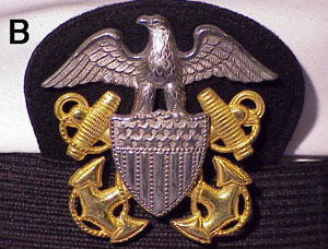 U.S. Navy Officers Visor Hats "Vietnam" Period