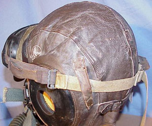 World War II U.S. Army Air Force Type A-11 Fight Helmet with Type A-14 Oxygen Mask and Goggles