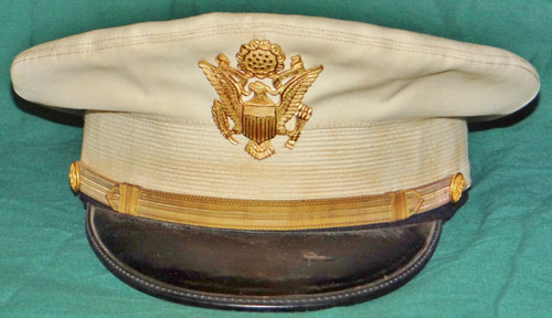 World War II U.S. Army White Summer Visor Hat
