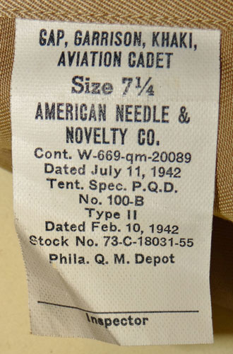 U.S. Army WW II Officers Service Cap
