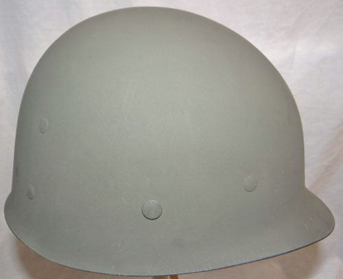 WW II U.S. M-1 Helmet with "Flexible Chinstrap Loops"
