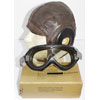 WW II U.S. Army Air Force Type "A-11" Leather Flight Helmet with Goggles