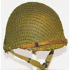 WW II U.S. M-1 Helmet with Net with "Flexible Chinstrap Loops"