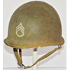 WW II U.S. M-1 Helmet with Rank Insignia on Front