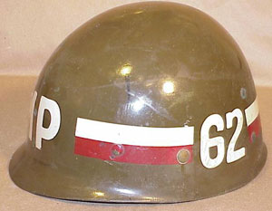 U.S. Army Vietnam Period "MP" M-1 Steel Helmet