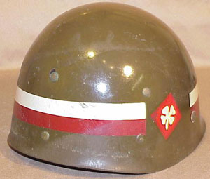 U.S. Army Vietnam Period "MP" M-1 Steel Helmet