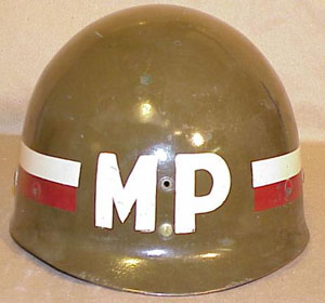 U.S. Army Vietnam Period "MP" M-1 Steel Helmet