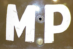 U.S. Army Vietnam Period "MP" M-1 Steel Helmet