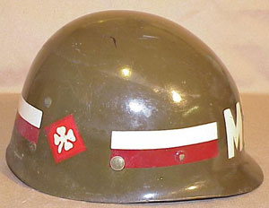 U.S. Army Vietnam Period "MP" M-1 Steel Helmet