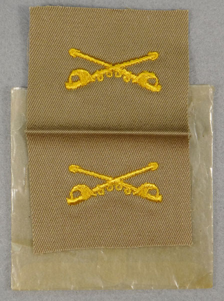 WW II Army Cavalry Officer Cloth Collar Insignia WW II Army Cavalry Officer Cloth Collar Insignia