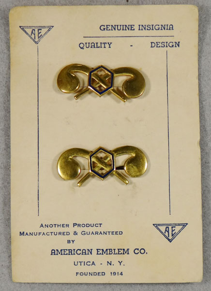 WW II Army Chemical Corps Officer Collar Insignia WW II Army Chemical Corps Officer Collar Insignia