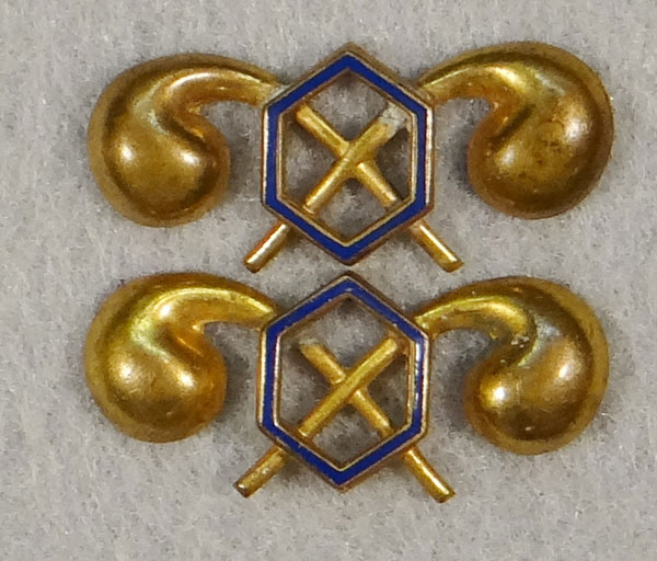 WW II Chemical Corps Officer Collar Insignia WW II Chemical Corps Officer Collar Insignia