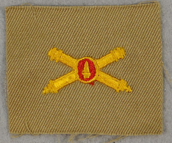WW II Cloth U.S. Army Coast Artillery Officer Collar Insignia WW II Cloth U.S. Army Coast Artillery Officer Collar Insignia