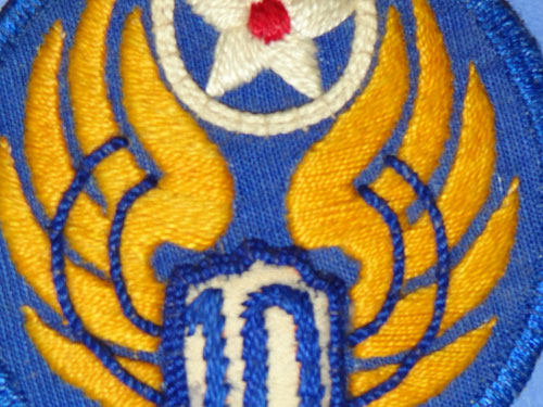 10th Army Air Force WW II C.B.I Theater Made Patch