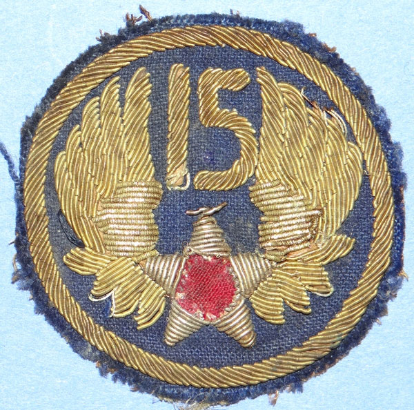 Theater Made Bullion 15th Army Air Force WW II Patch