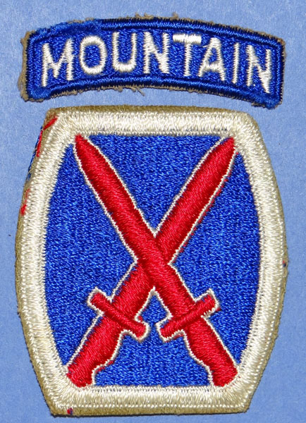 WW II 10th Mountain Div. Patch