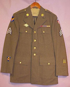 WW II AAF China-Burma-India Sgt. Engineering Specialist Service Coat