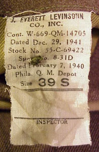 WW II Army Port of Embarkation Units Transportation Corps Staff Sgt. Service Coat