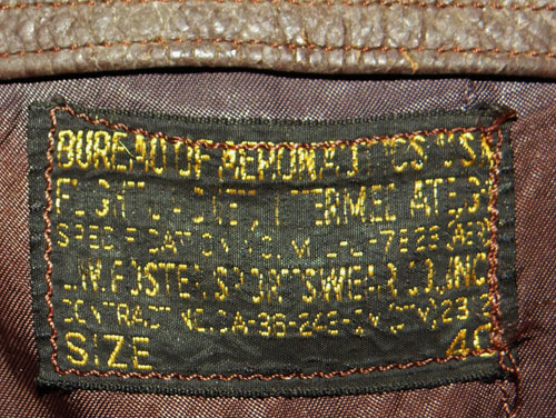 U.S. Navy Korean War Period Leather Flight Jacket